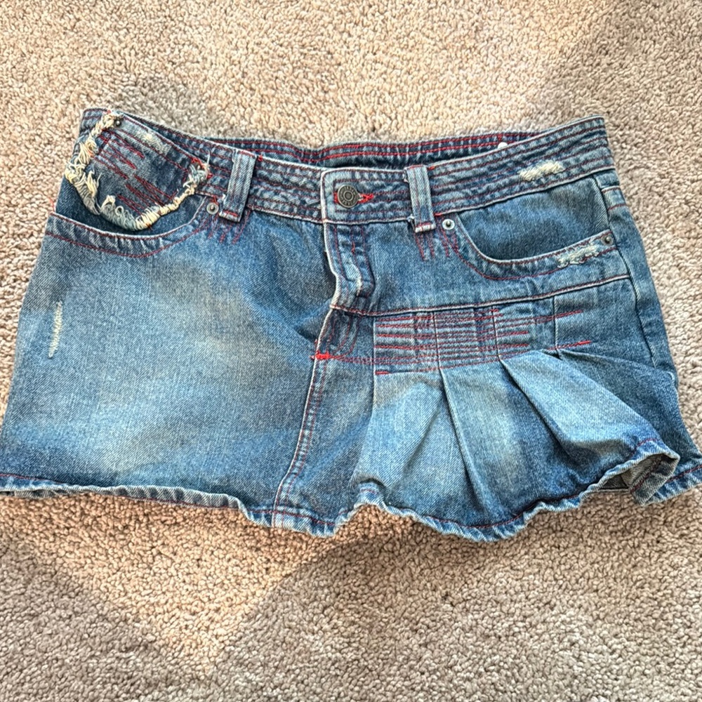 Jaded London Blue Denim Skirt